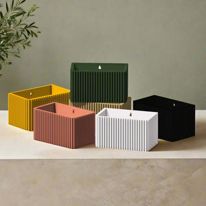 Ribbed Wall Planter, Rectangle