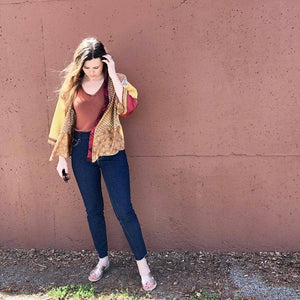 Colorful Sari Scrap Bundle –  Handpicked Fabric Pieces for Crafting, Mending & Journaling