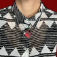 Chopped Heart Necklace - Drop Dead Red
