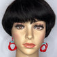Loopy Earrings in Red and Aqua