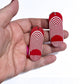 Mod Archway Earrings in Red