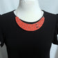 Red Atomic Boomerang Bib Necklace