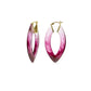 Painted Marquise Lucite Hoop Earrings
