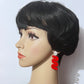 Red Curves Earrings