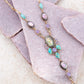 Regalia Blue Abalone Golden Y Necklace