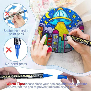 Resin Acrylic Paint Markers - 36 Colors