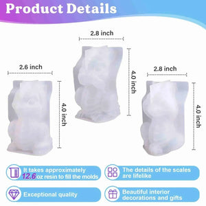 Let's Resin Silicone Mold - 3 Baby Gothic Dragons