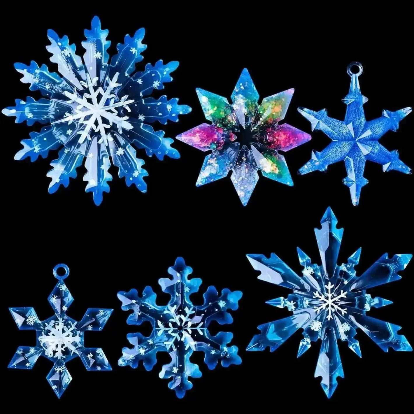 Let's Resin Silicone Mold - Christmas Snowflakes XL