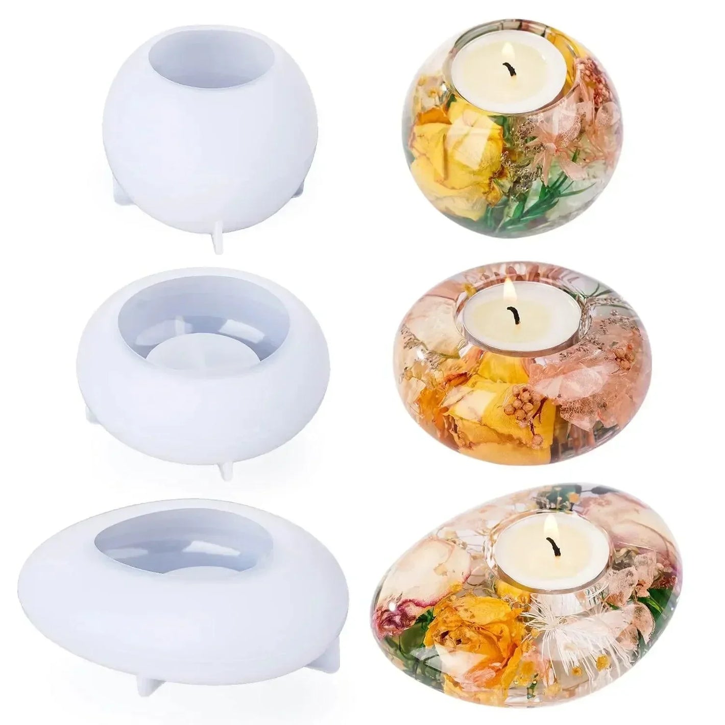Let's Resin Silicone Mold - Tealight Candle Holders