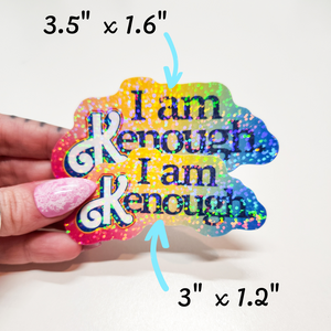 I am Kenough Barbie Movie Sticker, 3 x 1.5 in.