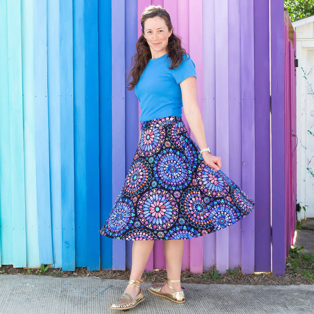 Adult "Windows Upgrade" Stained Glass Skirt With Pockets