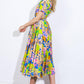 KEEP BLOOMING WOVEN MIDI DRESS