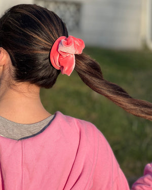 Luxe Velvet Scrunchie | guava