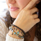 Sepia Sea Black Smoky Quartz and Blue Abalone Bracelet Set