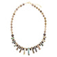 Sepia Sea Green Abalone Statement Golden Necklace