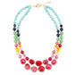 Colorful Serape Multi Stone Statement Necklace