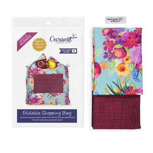 Shopping Tote Sewing Kit - Teal Floral