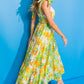 VACATION VIEWS FLORAL WOVEN MIDI DRESS