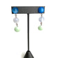Ice Aqua Blue & Mint Green Moonglow Mini Tri Dot Drop Earrings