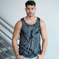 Spider Black Hand-Dyed Tank Top