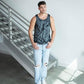 Spider Black Hand-Dyed Tank Top