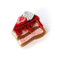 Strawberry Cake Brooch by Laliblue