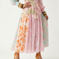 Vibrant Printed Pleated Maxi Dress