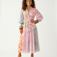 Vibrant Printed Pleated Maxi Dress