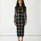 Vibrant Plaid Pleated Maxi Dress