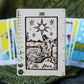 Maple Wood Moon Tarot Card Knitting Needle Gauge & 5" Ruler
