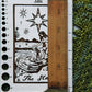 Maple Wood Moon Tarot Card Knitting Needle Gauge & 5" Ruler