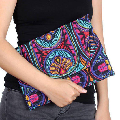 Embroidered Envelope Clutch | iPad Bag - Thailand