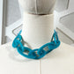 Teal Blue Chunky Chain Necklace