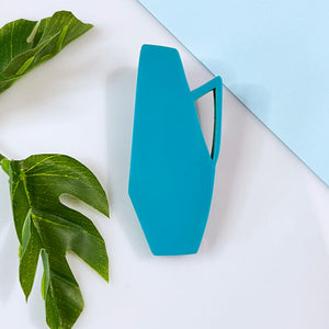 Mid Century Vase Brooch - Dark Turquoise