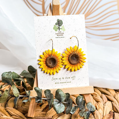 Clara - Handmade Sunflower Earrings
