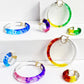 Tie Dye Slip On Lucite Bangle in Earth