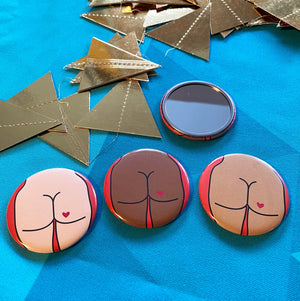 Small Mirror - Square Butt with Heart Tattoo