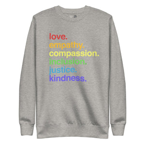 'Kindness Is' Pride Crewneck Sweatshirt
