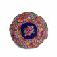 Up-cycled Moon Floral Huipil One-of-a-Kind Round Boho Pillow Cover - Guatemala