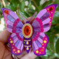 Victorian Age Inspired Insect Jewels Statement Acrylic Brooch - Purple Butterfly by Makokot Design