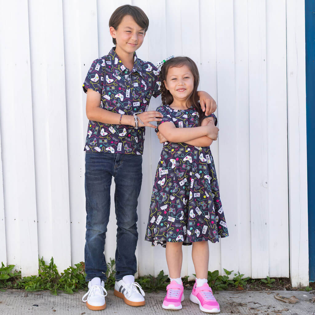 Video Game Controllers Super Twirler Dress with Pockets