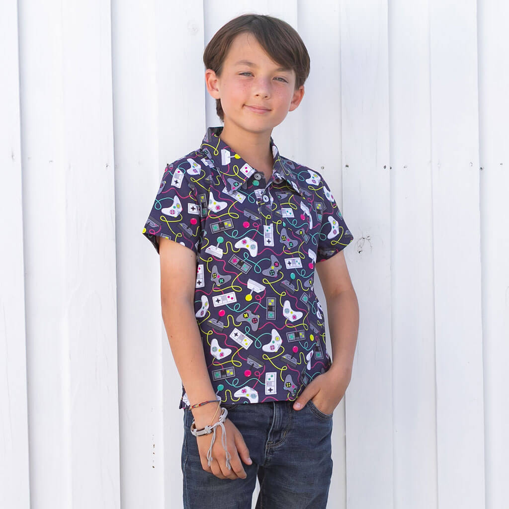 Video Game Controllers Short Sleeve Polo Shirt