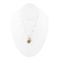 Virgo - Zodiac Blue Amazonite Golden Charm Necklace