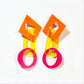 Abstract Link Earrings - Vibrant