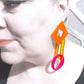 Abstract Link Earrings - Vibrant