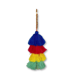 Waterfall Tassel Zipper Pull | Colorful Handmade Charm from Mexico