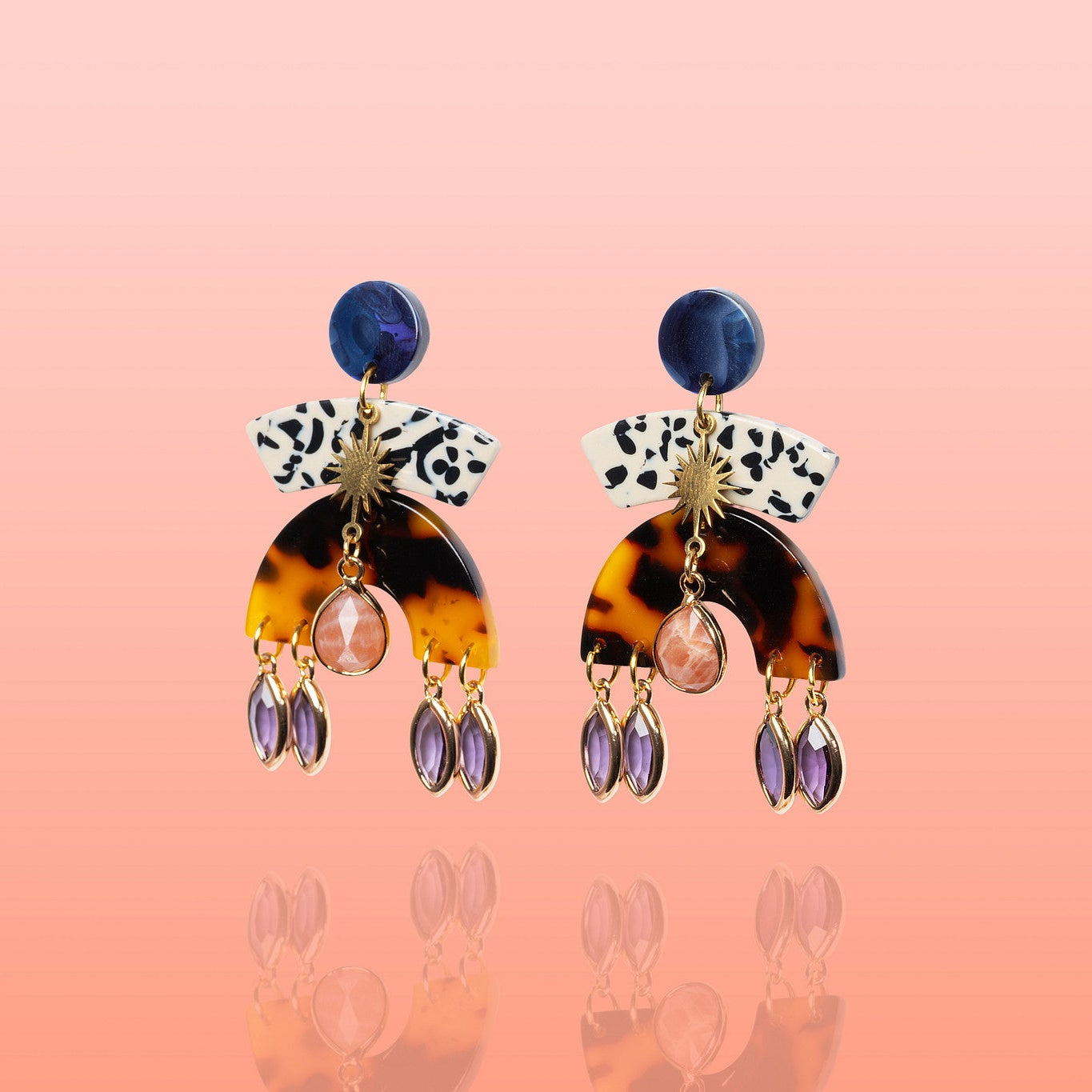 Yara Sunstone Statement Earrings