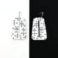 Eames Inspired White and Black Pin Dots Earrings