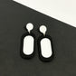Colorblock Mod Oval Earrings