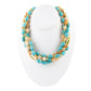 Windswept Multi-Layered Colorful Beaded Statement Necklace